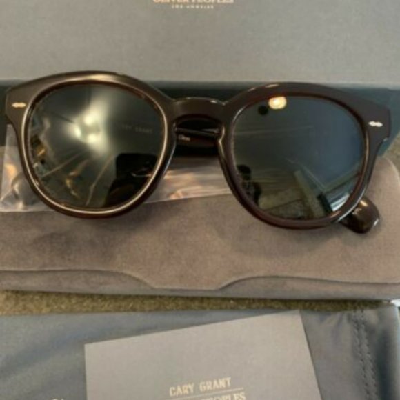 Oliver Peoples CARY GRANT Sun Bordeaux Bark/Carbon Grey MSRP$562 Rare Find